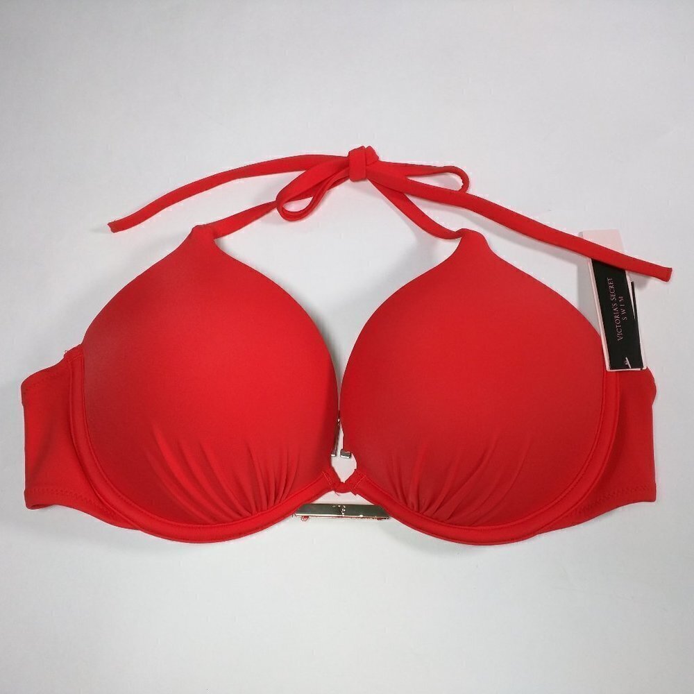 Victoria Secret 38DD Bombshell Push Up Bikini Top Red